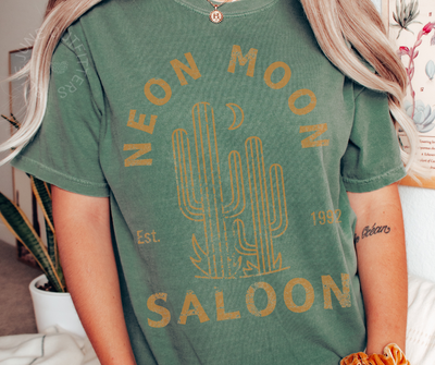 Neon Moon Saloon | Retro Desert Comfort Colors® Tee