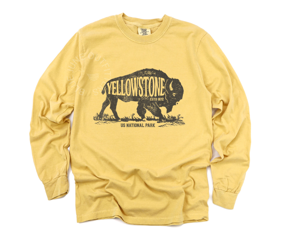 Yellowstone National Park Long Sleeve Tee | Unisex Comfort Colors