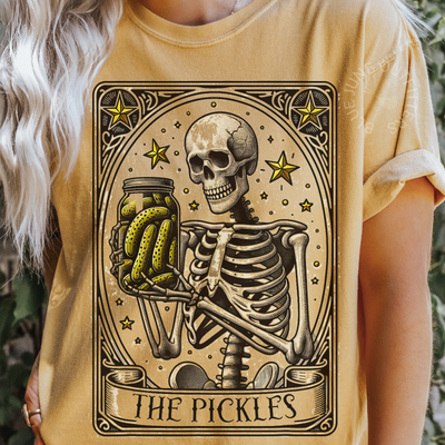 THE PICKLES SKELETON TAROT TEE | GIFT FOR PICKLE LOVER