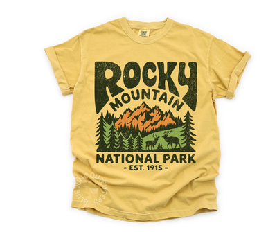 Rocky Mountain National Park Retro Graphic Tee