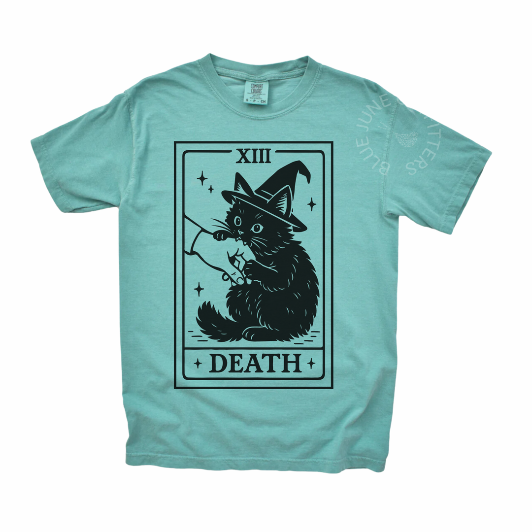 DEATH CAT TAROT TEE | FUNNY WITCHY CAT SHIRT