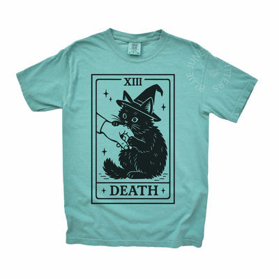 DEATH CAT TAROT TEE | FUNNY WITCHY CAT SHIRT