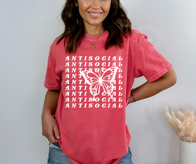 ANTI-SOCIAL BUTTERFLY | FUNNY INTROVERT TEE