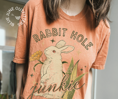 Rabbit Hole Junkie | Funny Comfort Colors® Tee
