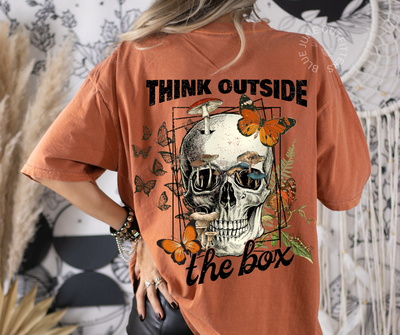 Think Outside The Box | Comfort Colors® Skull Cottagecore Tee