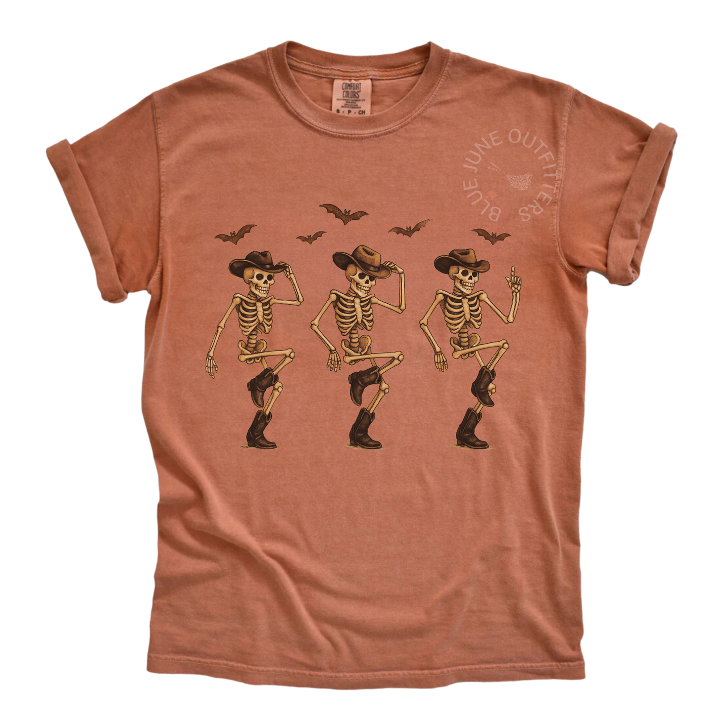 Cowboy Skeleton Graphic Tee – Western Halloween Shirt