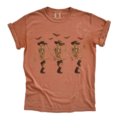 Cowboy Skeleton Graphic Tee – Western Halloween Shirt
