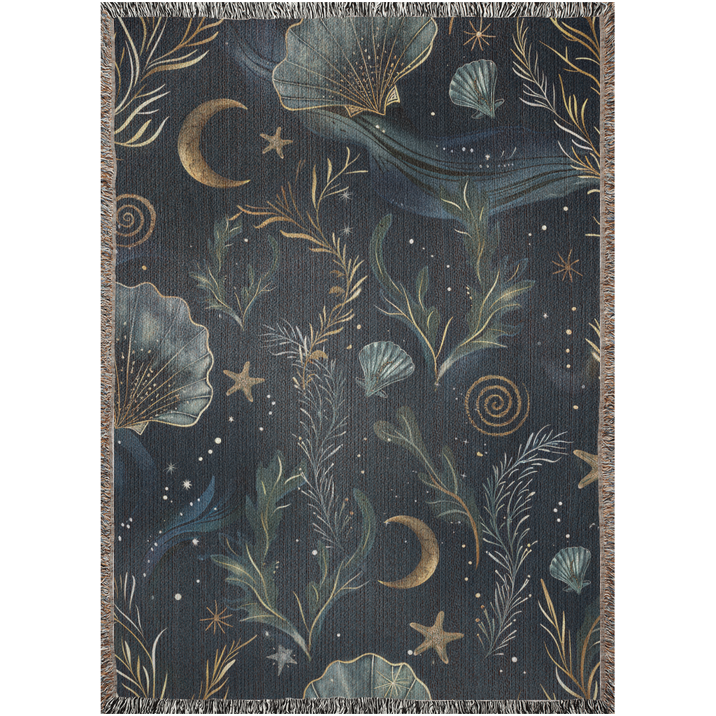 Mystical Sea Life | Woven Throw Blanket