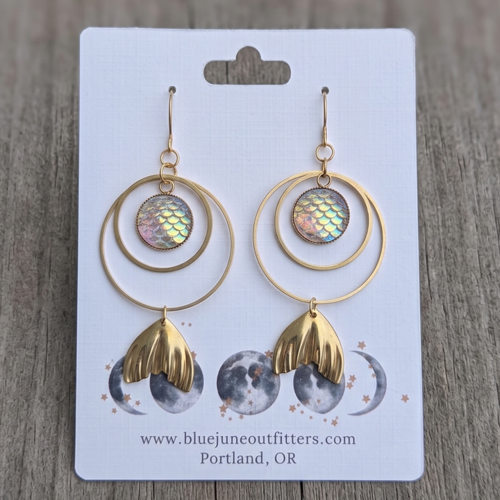 Mermaid Magic Nautical Sea Life Dangle Earrings