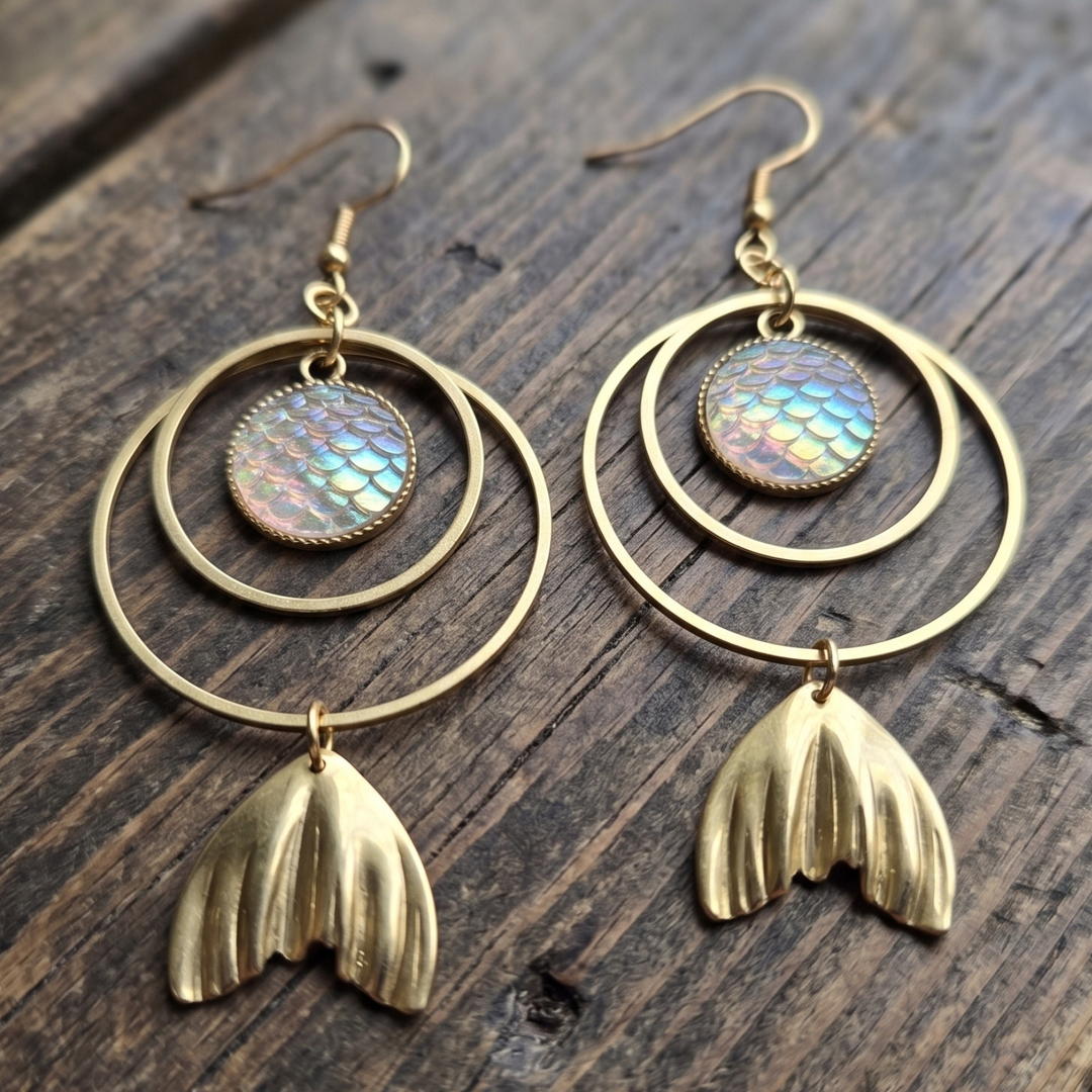 Mermaid Magic Nautical Sea Life Dangle Earrings