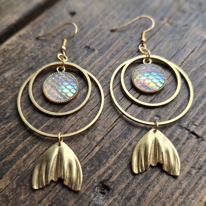 Mermaid Magic Nautical Sea Life Dangle Earrings