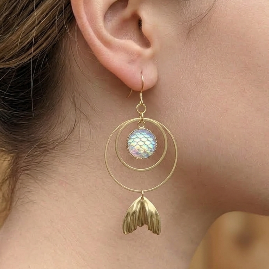 Mermaid Magic Nautical Sea Life Dangle Earrings