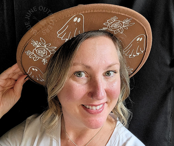GHOSTLY FLORAL BOHEMIAN FEDORA