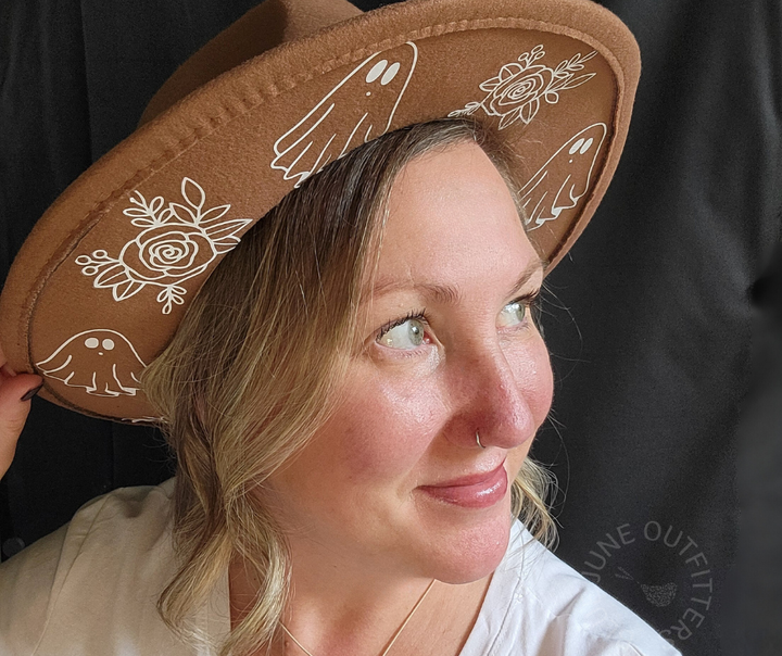 GHOSTLY FLORAL BOHEMIAN FEDORA