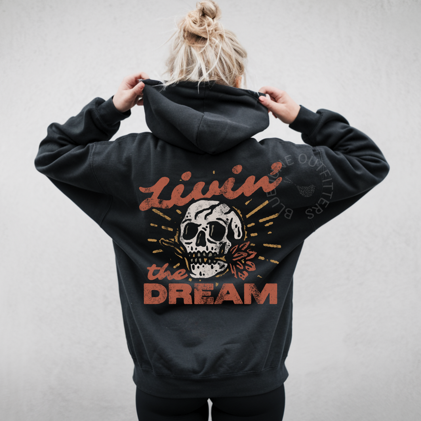 Livin’ the Dream Skull Graphic Hoodie