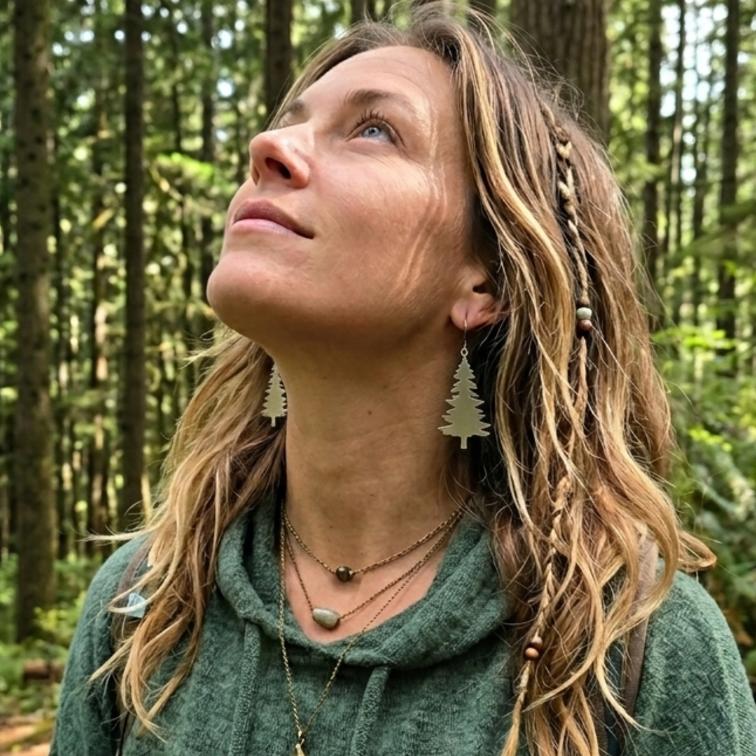 Evergreen Forest Dangle Earrings | Hypoallergenic Stainless Steel Nature Jewelry