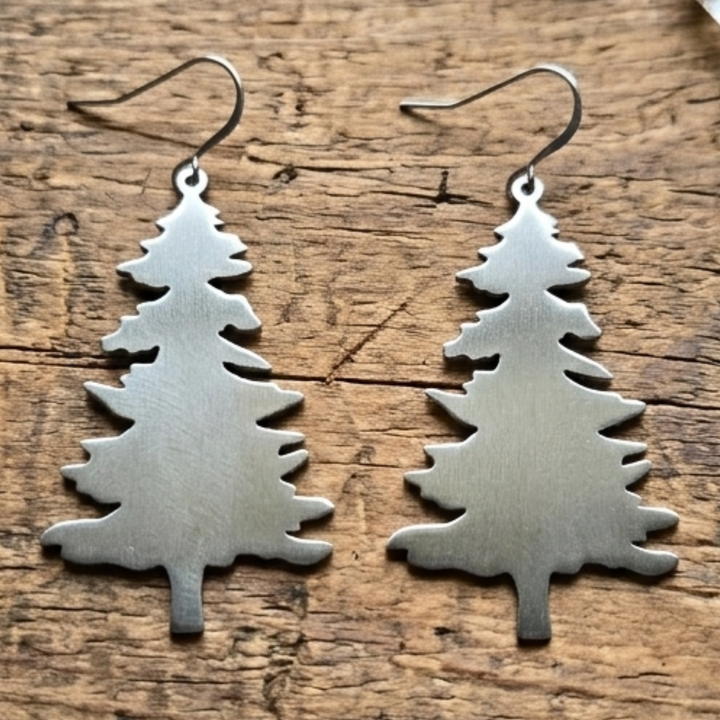Evergreen Forest Dangle Earrings | Hypoallergenic Stainless Steel Nature Jewelry