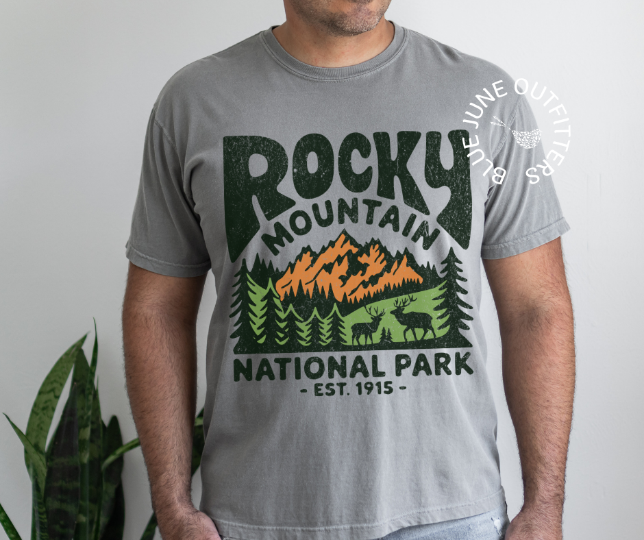 Rocky Mountain National Park Retro Graphic Tee