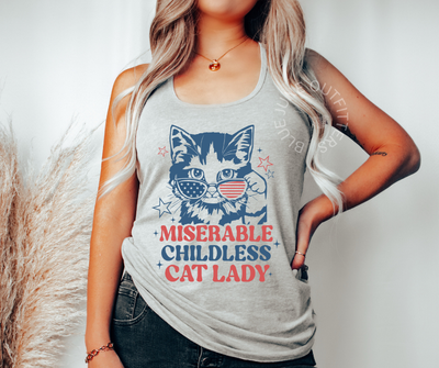 Miserable Childless Cat Lady | Women's Rights Tank Top