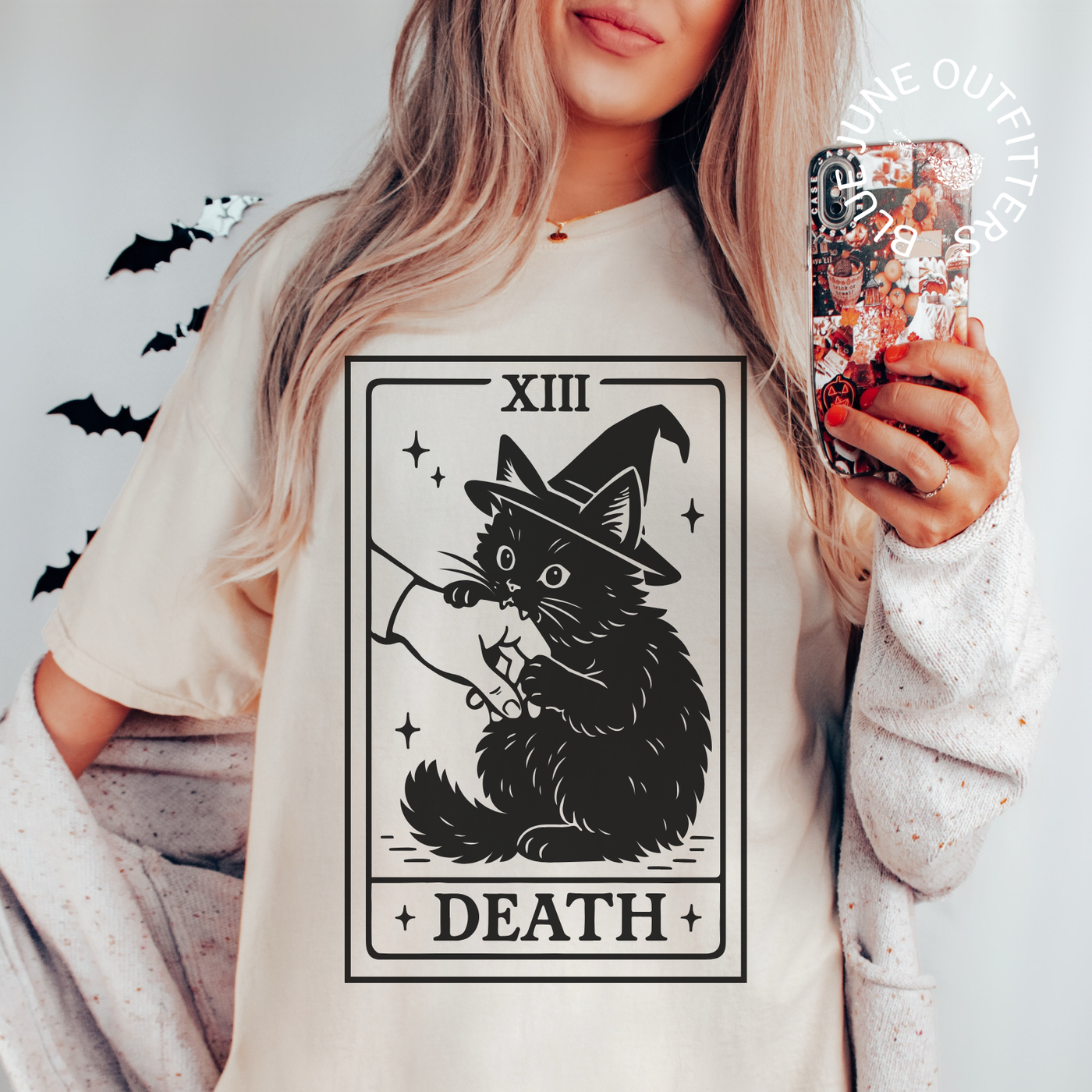 DEATH CAT TAROT TEE | FUNNY WITCHY CAT SHIRT