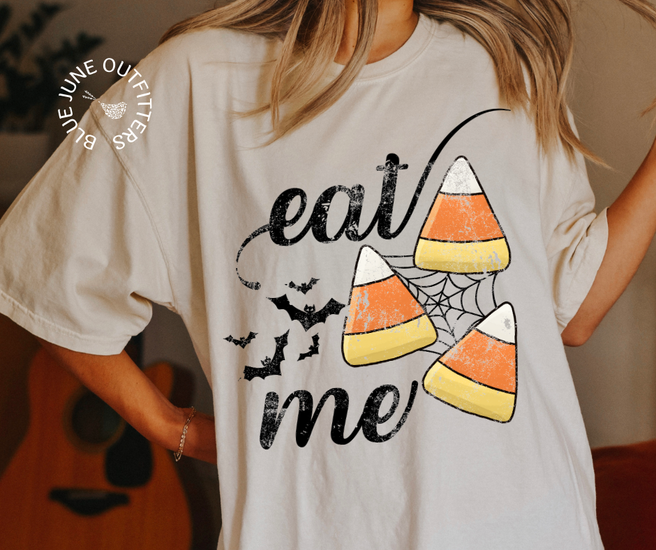 Eat Me Candy Corn Tee | Comfort Colors® Funny Halloween Shirt