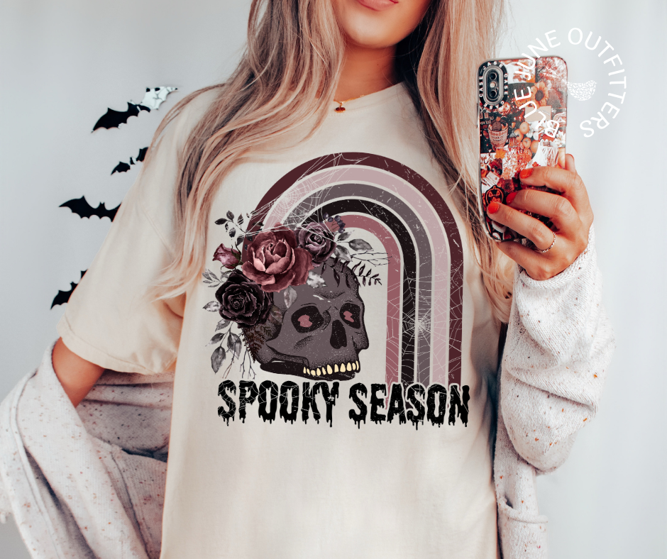 Spooky Season Halloween Shirt | Comfort Colors® Goth Skull Tee