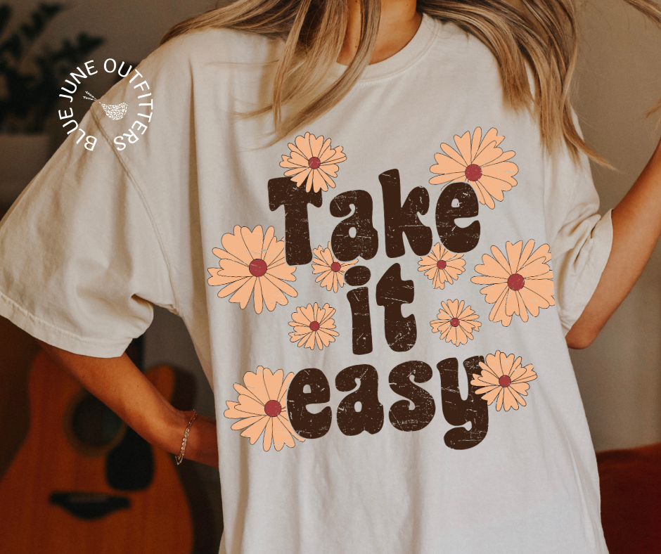 Take It Easy | Retro Hippie Comfort Colors® Tee