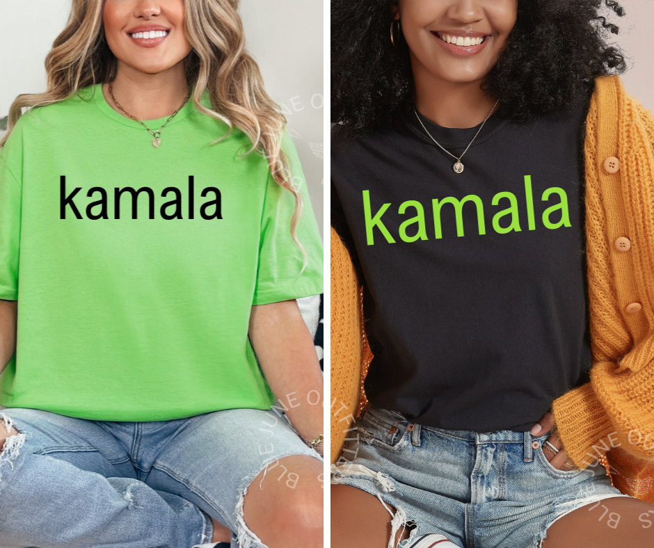 Kamala Brat Summer Tee | Lime Green Black Tee