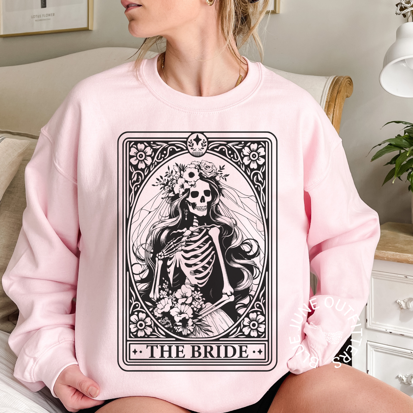 The Bride Skeleton Tarot Sweatshirt | Witchy Bride Crewneck