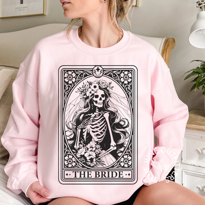 The Bride Skeleton Tarot Sweatshirt | Witchy Bride Crewneck