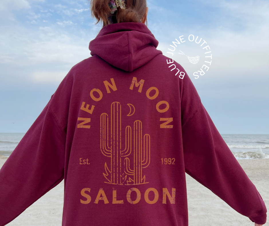 Neon Moon Saloon | Cactus Retro Hoodie