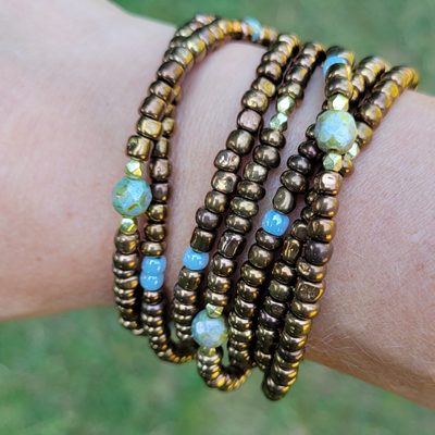 Boho Earthy Wrap Bracelet | Trendy Bohemian Jewelry