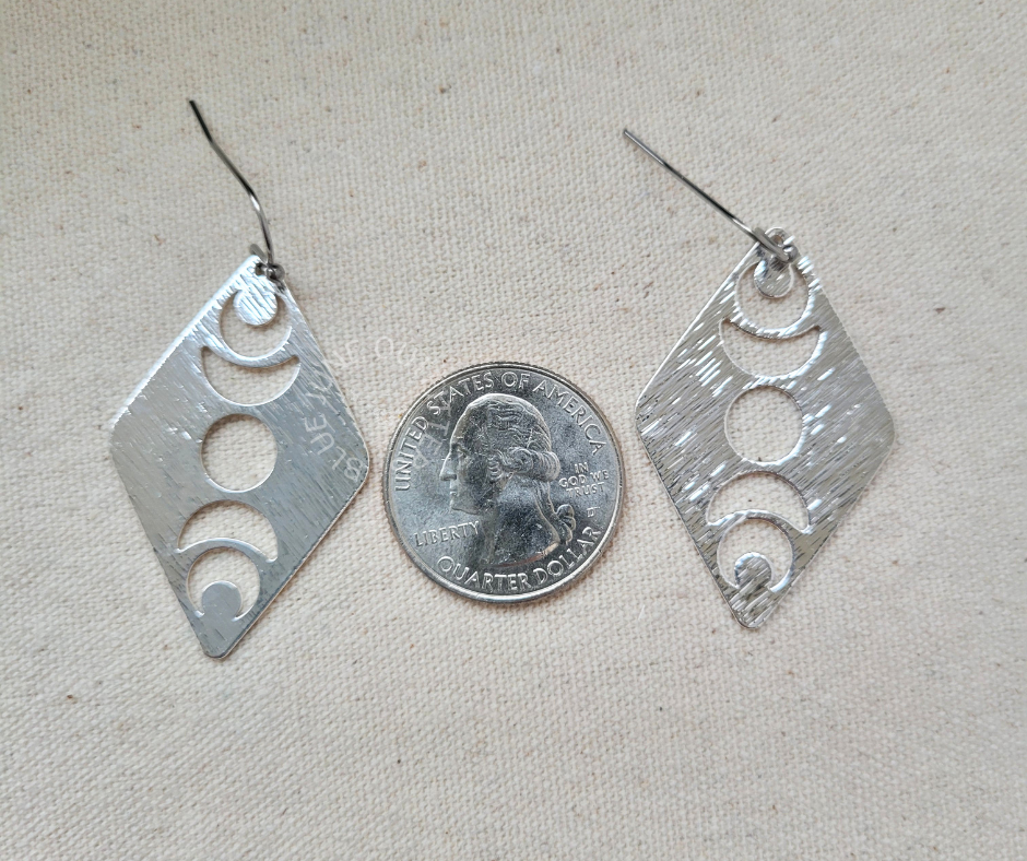 Boho Moon Phase Earrings | Hypoallergenic Bohemian Jewelry