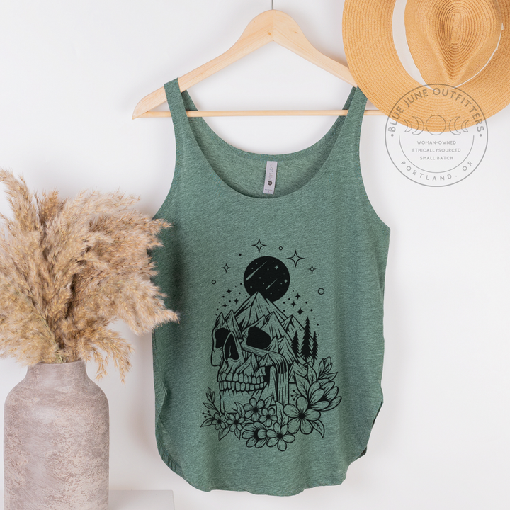 Mystical Skull Nature Women's Festival Tank