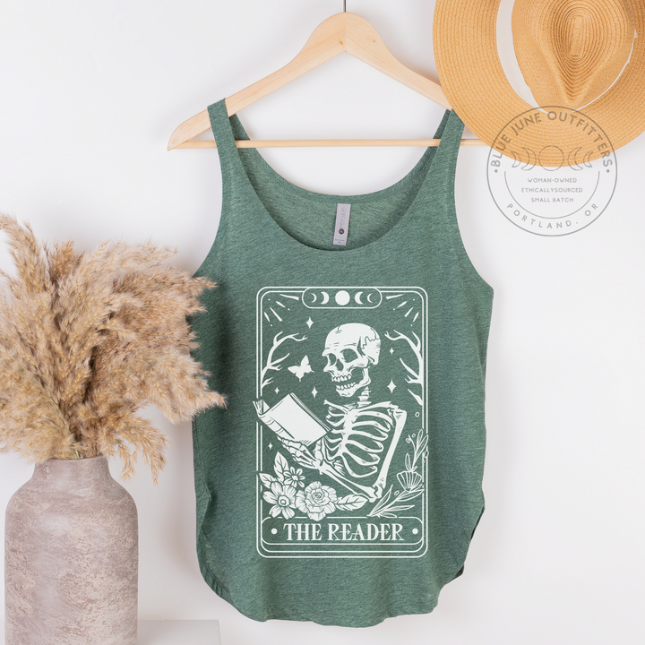 The Reader Tarot Card | Women's Bookish Tank