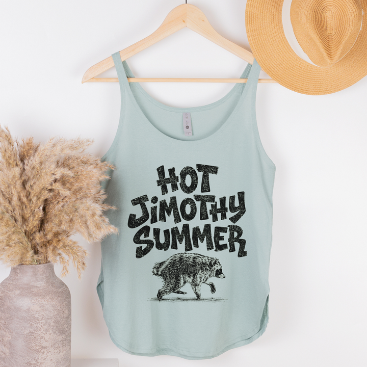 Hot Jimothy Summer Raccoon Festival Tank Top – Bohemian Graphic Scoop Neck