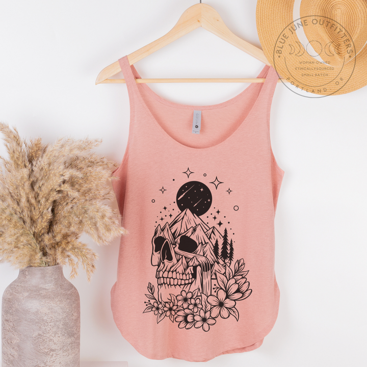 Mystical Skull Nature Women's Festival Tank