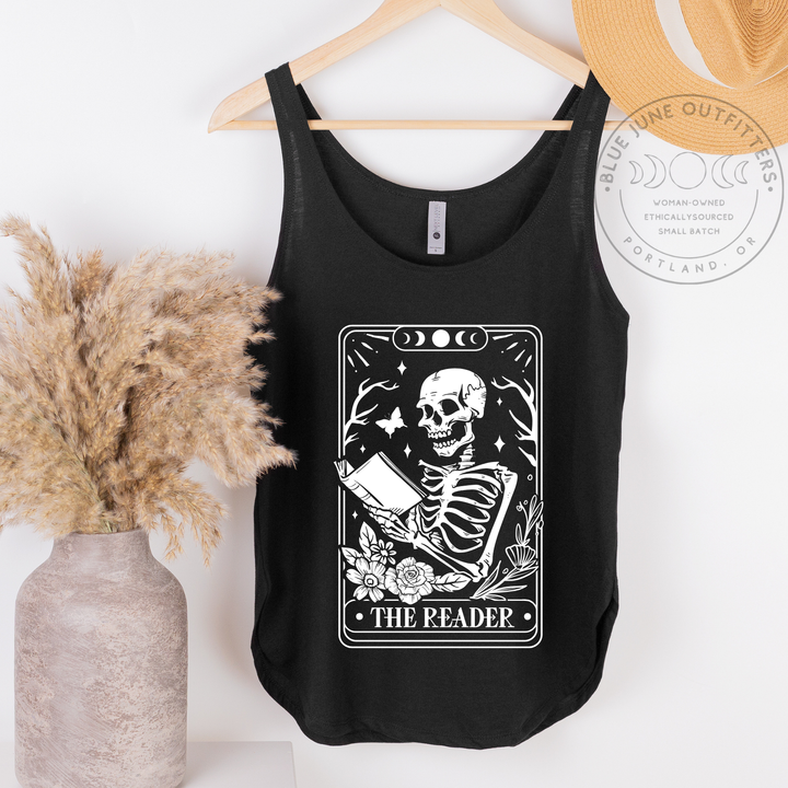The Reader Tarot Card | Women's Bookish Tank