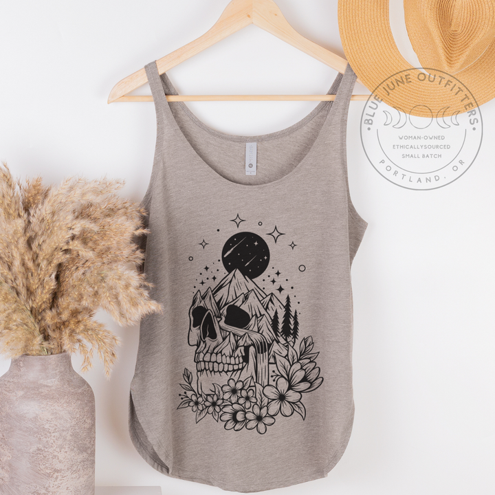 Mystical Skull Nature Women's Festival Tank