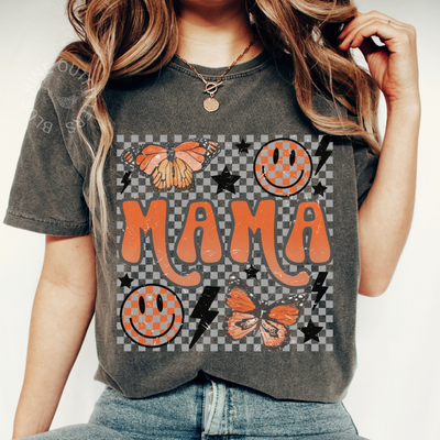 Retro Mama Shirt | Comfort Colors® Butterfly Smile Graphic Tee