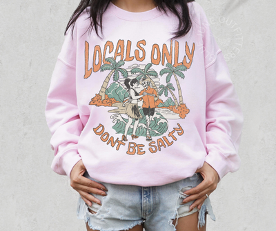 LOCALS ONLY | SALTY BEACH CREWNECK SWEATSHIRT