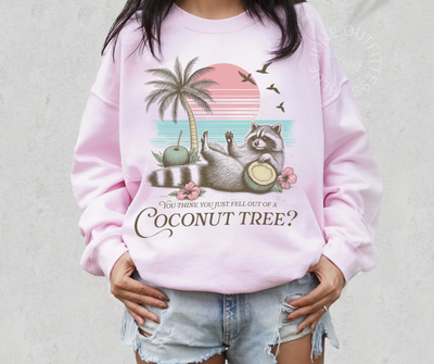 COCONUT TREE RACOON | KAMALA HARRIS SWEATSHIRT