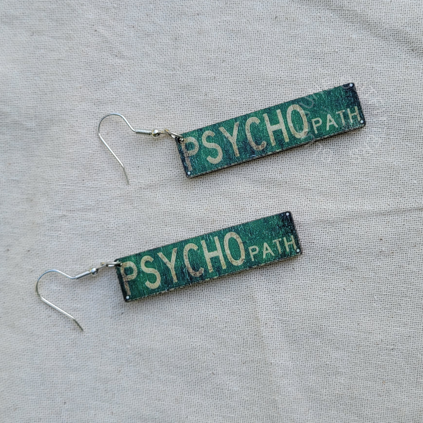 Psycho Path Earrings – Funny Horror-Inspired Dangle Jewelry