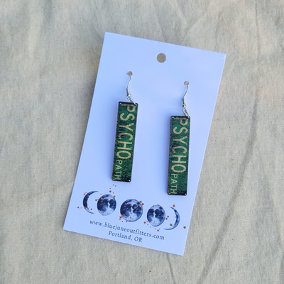 Psycho Path Earrings – Funny Horror-Inspired Dangle Jewelry