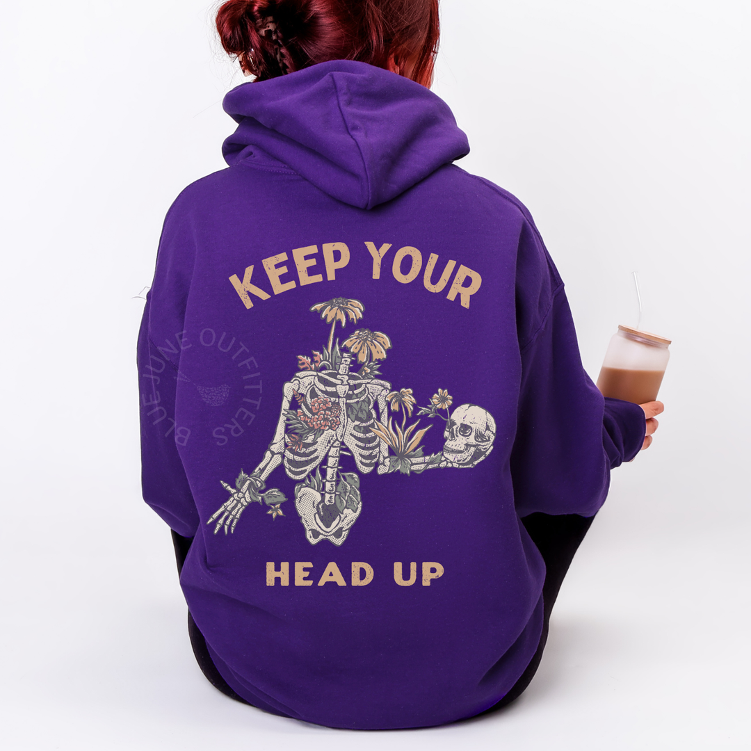 KEEP YOUR HEAD UP | NATURE SKULL HOODIE