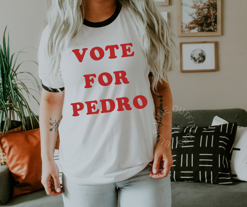 VOTE FOR PEDRO | UNISEX RINGER NECK TEE