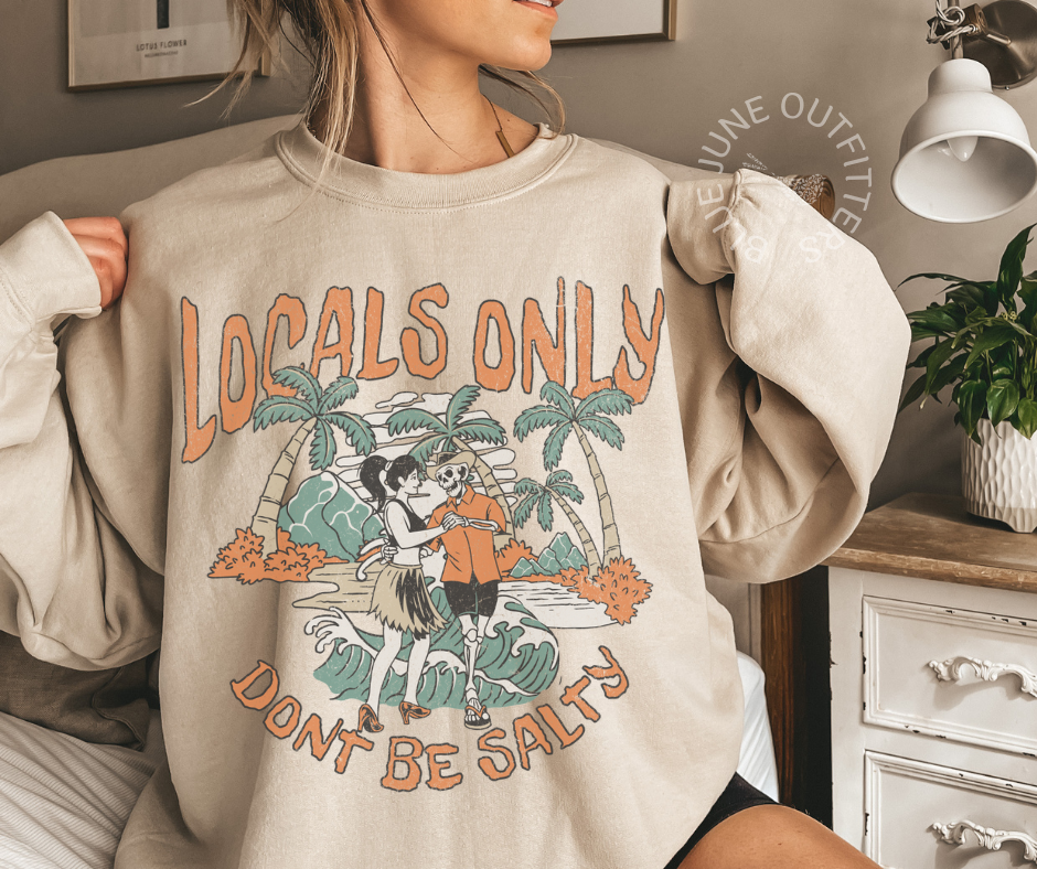 LOCALS ONLY | SALTY BEACH CREWNECK SWEATSHIRT