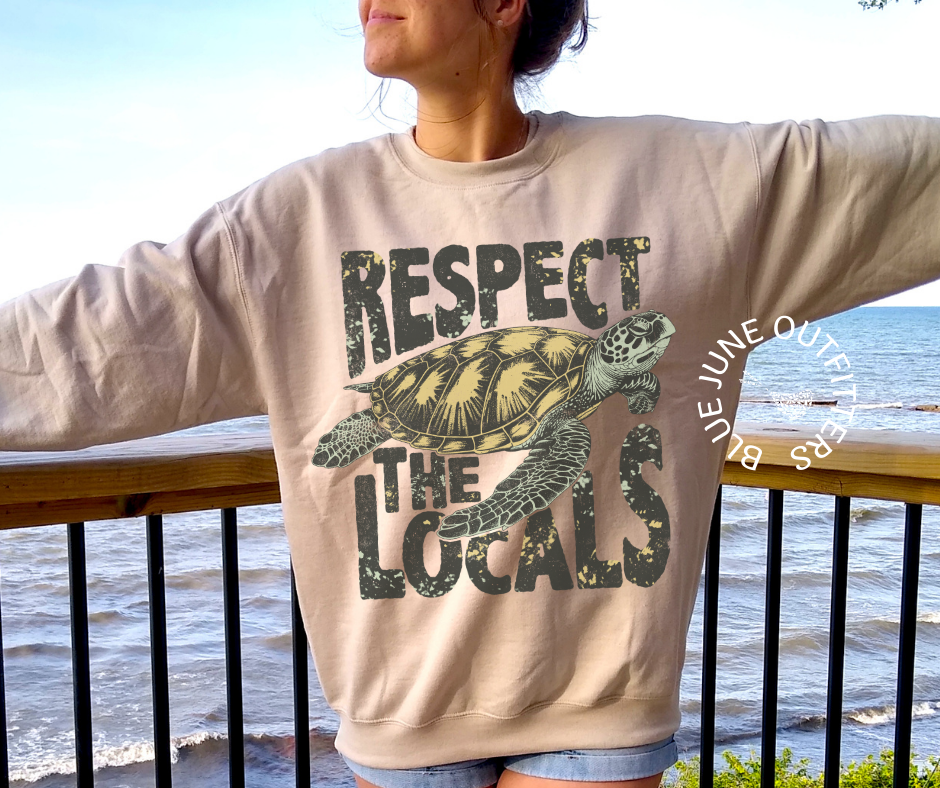 Respect The Locals | Sea Turtle Marine Life Sweatshirt