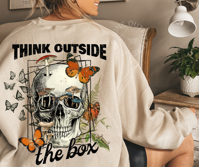Think Outside the Box | Skull Cottagecore Sweatshirt