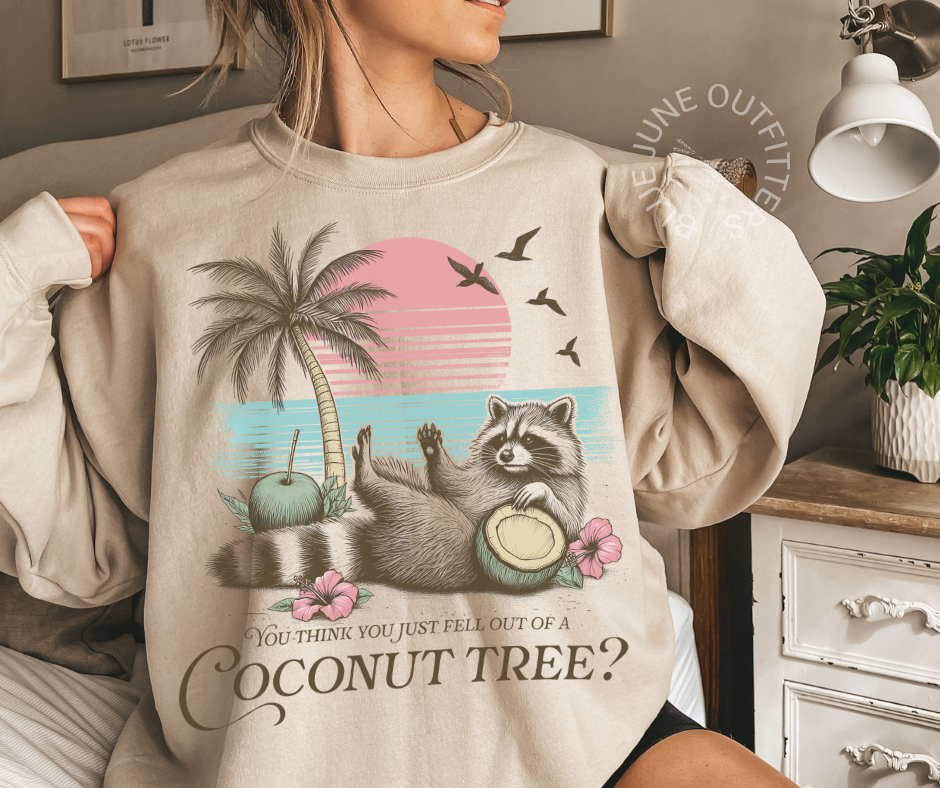 COCONUT TREE RACOON | KAMALA HARRIS SWEATSHIRT